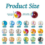 180Pcs 8mm Faceted Electroplate Glass Beads AB Color Plated Faceted Round Beads Transparent Crystal Loose Spacer Beads for DIY Bracelet Earring Jewelry Making - color: 18 Colors