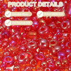MECCANIXITY 15/0 11/0 8/0 6/0 Glass Seed Beads 1.5mm/2mm/3mm/4mm Loose Seed Beads for Jewelry Earring Bracelet Craft Making, 5888PCS, Bright Red - color: Bright Red