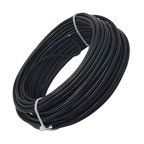 INSPIRELLE 9 Gauge 42 Feet Black Aluminum Craft Wire Bendable Metal Wire for Jewelry Craft Making - color: Black, size: 9 Guage (3.0mm)