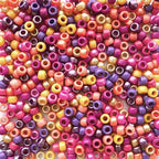 Tropical Sunset Mix Plastic Pony Beads, Made in The USA, 6 x 9mm, 700 Beads, Bulk Large Hole Beads for Jewelry Making, Banners, Concert Festival Bracelets, Necklaces, Art & Fashion