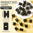 FASHEWELRY 30Pcs Acrylic Letter H Beads with Large Hole Big Plastic Letter Blocks European Beads 3D Letters Chunky Vowel Initial Alphabet Bead for Key Chains Necklace DIY Arts Craft Projects - color: Black, size: H