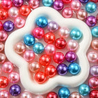 100pcs Color Pearl Beads Chunk Bubblegum Bead 20mm Pen Ball Beads for Pen Bag Jewelry Making Necklace Bracelets(redpinkpurpleblue) - color: redpinkpurpleblue