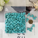Turquoise Cross Beads for Bracelet Making - 110pcs 18x25mm Natural Semi-Precious Gemstone Loose Spacer Beads for Jewelry, Beading, Earrings & DIY Handmade Crafts - color: Turquoise Cross 18*25mm