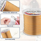 Anezus 18 Gauge Jewelry Wire for Jewelry Making, Tarnish Resistant Copper Beading Wire for Crafting (KC Gold) - color: KC Gold
