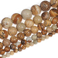 Natural Stone Beads 3mm Picture Jasper Gemstone Round Loose Beads Crystal Energy Stone Healing Power for Jewelry Making DIY,1 Strand 15" - color: Picture Jasper, size: 3MM