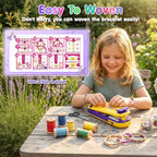 2-in-1 Friendship Bracelet Making Kits: DIY Art and Crafts Jewelry String Braiding Set Toys with Storage Box for Kids - Christmas Birthday Gifts for Girls Age 6 7 8 9 10 11 12 Year Old - Yellow - style: Yellow