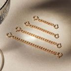 FAMARINE Gold Silver Necklace Extender Chains for Women - color: gold C