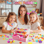 FUNZBO 850pcs Pop Beads - Jewelry Making Kit for 3 4 5 6 7 8 Year Old Little Girls, Arts and Crafts Toys for Kids, Necklace Bracelet Ring Hairband Creativity Snap Set, Birthday Gifts for Kids - size: X-Large