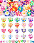 FIVEIZERO 80PCS Clay Plumeria Flower Beads, 20 Colors Hawaiian Polymer Floral Bead Charms for Bracelets, Necklaces & DIY Jewelry Making Crafts - color: Polymer Clay Plumeria