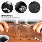 TOAOB 100pcs Earring Hooks Hypo Allergenic French Ear Wires with Ball and Coil 18mm Black Fish Hook Earrings Making Supplies Jewelry Findings - color: Matte black