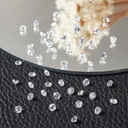 FASHEWELRY 150Pcs 2.5mm Cubic Zirconia Cabochons Tiny Rhinestone Clear Pointed Back Faceted Crystal Diamante Gems for Nail Art Craft Replacing Jewelry Grade AAA - color: Clear, size: 2.5mm