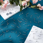 UNICRAFTALE About 500Pcs Metal Blank Earring Posts Stainless Steel Flat Pad Earring Studs 4mm Round Blank Stud Earrings Findings Earrings Back for DIY Jewelry Making Supplies - size: 4mm Diameter