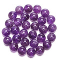 AD Beads Natural Gemstone 10mm Round Loose Beads Big Hole 2mm Sized 30pcs (Amethyst) - color: Amethyst