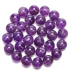 AD Beads Natural Gemstone 10mm Round Loose Beads Big Hole 2mm Sized 30pcs (Amethyst) - color: Amethyst