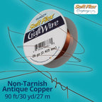 Soft Flex 26 Gauge Craft Wire - 27 Meters - Jewelry Wire with Tarnish Resistant Silver Plating - style: Non-Tarnish Antique Copper