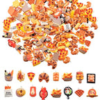 KJML DIY Cute Keychain Charms Bulk 30pcs Pendant Charms for Keychain Making Mini Resin Charm for Funny Keychains Bag Charm Purse Backpack Jewelry Making - color: Mix Food