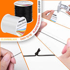 Bracelet String, Paxcoo 2 Rolls Elastic Stretchy Bead String Cord for Clay Beads Kandi Pony Beads Bracelets Jewelry Making (0.8 MM, Crystal & Black) - size: 0.8 MM, style: Black & Crystal