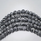 MJDCB Synthesis Colour Malachite Beads Beautiful Fashion Round Stone Beads for DIY Jewelry Making 15" (6mm, Black - White) - color: Black And White Malachite, size: 6mm