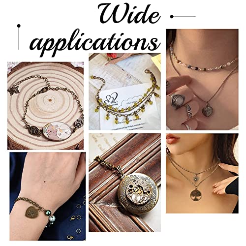 SUNNYCLUE 32.8Feet/ 10m Antique Bronze Chain Bulk Brass Cable Curb Chains for Jewelry Making Findings Links 100Pcs Iron Jump Rings 30Pcs Brass Lobster Clasps Necklace Bracelet Choker 4x3x0.6mm - color: 4x3x0.6mm Links Cable Chains