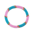 Wigspedia Crochet Glass Seed Bead Nepal Boho Bracelet - Pink - color: Pink Style # 4