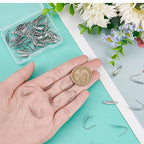 SUNNYCLUE 1 Box 80Pcs Earring Hooks Stainless Steel Earring Findings Earring Hook with Loops Ear Wires Wide Fish Hooks French Earring Hooks for Pierced Ears Jewelry Making Supplies Hypoallergenic - color: 80pcs Stainless Steel Drop Shaped Earring Hooks