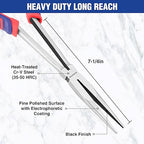 WORKPRO Premium 11” Extra Long Needle Nose Pliers, Paper Clamp Precision, Heavy-Duty CRV Steel, Soft Grip - style: 11-inch