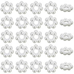 Beebeecraft 80Pcs 6mm Flower Spacer Beads 925 Sterling Silver Plated 304 Stainless Steel Loose Rondelle Granulated Spacer Beads for Jewelry Making Bracelet Necklace DIY Findings Supplies - color: Silver, size: 6mm