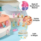 Craftdady Resin Plastic Miniature Food Snack Pendants Charms Ice Drink Juice Pendants Cute Bottle Fruit Keychain Charms Hang Ornament for DIY Craft Earring Bracelet Necklace Jewelry Making - color: Mixed Color Bubble Tea (15 Styles)