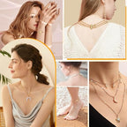 ROADPLUM 26 Pcs Magnetic Necklace Extender, 5 Style Strong Magnetic Jewelry Clasps and Necklace Layering Clasps with Chain Extenders for Women Necklaces Bracelet, Gold and Silver - size: 26 Pcs