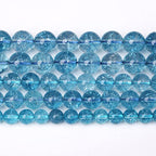 4mm 90pcs Blue Topaz Crystal Quartz Natural Stone Round Loose Beads for Jewelry Making DIY Bracelet Necklace Earrings (Blue Crystal, 4mm) - color: Blue Crystal, size: 4mm