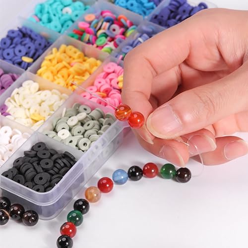 2 Rolls Elastic Crystal String Cord Clear Bracelets String Stretchy Beading Thread String Crafting Transparent Thread Necklace Jewelry Making Cord 0.5 mm