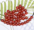 6mm Natural Crystal Beads Stone Gemstone Round Energy Healing Strand Loose Beads for Jewelry Making Bracelets Anklets Big Hole(2.0mm) 60pcs(Carnelian, 6MM) - color: Carnelian, size: 6mm