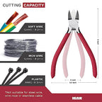 IGAN-P6 Wire Flush Cutters (Pack of 5), 6-inch Ultra Sharp and Powerful Side Cutter Clippers, Ideal Wire Snips for Handmade and Any Clean Cut Needs - size: Pack 5