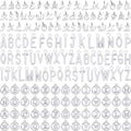 SANNIX 156Pcs/6 Sets Letter Charms, Alphabet ABC Letter Charms 3 Styles Capital A-Z DIY Bracelet Necklace Pendants with 200Pcs Open Jump Rings for Jewelry Making, Antique Silver - color: Silver
