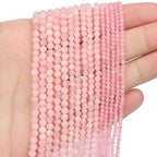 Natural Quartz Beads, 3mm 120pcs Small Round Faceted Loose Gemstones for DIY Jewelry Making, Handmade Bracelet and Necklace Crafting, with Size Card - color: Rose Quartz, size: 3mm