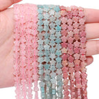 Songxi 60pcs 6mm Amazonite Plum Blossom Natural Stone Beads for Jewelry Making, Smooth Loose Flower Shape Gemstone Beads for Bracelets Necklace Earrings Making Supplies ﻿ - color: Amazonite