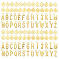208Pcs/8 Sets Silver Letter Charms A-Z Alphabet Metal Initial Charms kit for Jewelry Making DIY Bracelets Necklaces and keychain making - color: Gold