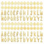 208Pcs/8 Sets Silver Letter Charms A-Z Alphabet Metal Initial Charms kit for Jewelry Making DIY Bracelets Necklaces and keychain making - color: Gold