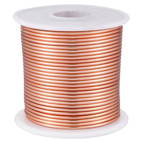 12 Gauge Copper Aluminum Craft Wire (105FT) - Anodized for Jewelry Making, Beading Floral, Plant Gardening, Sculpting & Modeling Craft Wire (Copper Tone #4, 2mm) - color: Copper Tone #4
