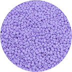 2200pcs Glass Seed Beads Bulk, 4mm 6/0 Pony Beads Bulk for Jewelry Making Mini Spacer Beads Loose Beads Craft Small Glass Seed Beads for DIY Bracelet Wrist (Lavender) - color: Lavender