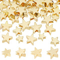 PH PandaHall 64pcs 14K Gold Star Beads, 4 Sizes Brass Star Spacer Beads Long Lasting Loose Beads for Necklace, Bracelet, Earring Jewelry DIY Craft Valentine, Mothers Day, Thanksgiving