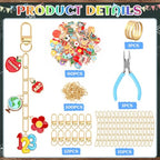 AUGSUN 189 Pcs Teacher Keychain Making Kit Teacher Keychain Craft Supply Kit Teacher Appreciation Gift Teacher’s Day Accessories for Back to School Graduation Thank You Gifts - style: Teacher