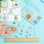 SUNNYCLUE 1 Box 4 Sets Moon Bracelets Making Kits Multi Bracelet Set Bohemian Multilayer Bracelets Stars Planet Crescent Charms Glass Beads for Jewelry Making Kits Adults Adult Supplies - style: Star & Moon