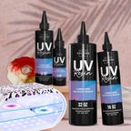 Counter Culture DIY Clear UV Resin, 4 oz Bundle 24 W UV Lamp Included, Quick Art Supplies for Coating & Casting, Great for Jewelry, Keychains - Epoxy Glue Cures Hard, No Sticky Residue - size: 4 oz Bundle