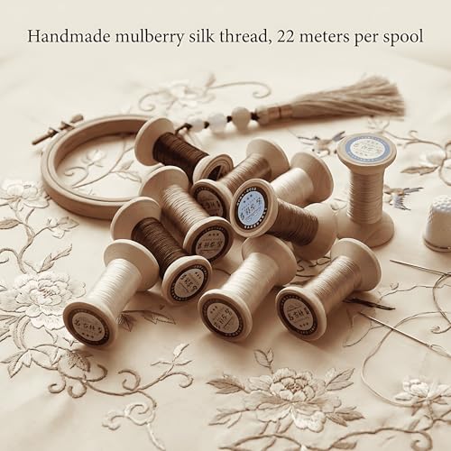 Natural 100% Mulberry Handmade Embroidery Silk Thread Silk Floss (24) - color: 24