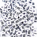 500Pcs Vowel Letter Beads E 6X6mm Individual Square Alphabet Beads for Friendship Bracelets Making - color: Square - E