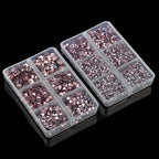 10000Pcs 2-Boxes Mixed Size Hot Fix Round Crystals Gems Glass Stones Hotfix Flat Back Rhinestones with Tweezers and Picking Pencil (Light Amethyst) - color: Light Amethyst, size: 2-Box (10000pcs)