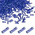 uxcell 1500Pcs Glass Bugle Seed Beads, 6x2mm Mini Long Tube Seed Beads Tube Loose Glass Seed Spacer Bead for DIY Earring Bracelets Necklace Jewelry Making Embroidery, Dark Sapphire Blue - color: Dark Sapphire Blue
