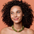 Chunky Necklaces for Women, Trendy Colorful Square Acrylic Resin Beads Statement Choker Necklace, Lightweight Boho Summer Beach Vacation Jewelry - color: Prehnite Green