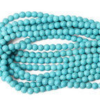 Adabele 80pcs Natural Blue Magnesite Gemstone 10mm Imitated Turquoise Round Loose Beads Gem Stone Spacer for Craft Jewelry Making GR-D10 - color: Round/Blue, size: 10mm Round (80pcs/2 Strands)